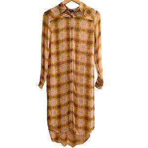 Urban Outfitters long flannel plaid shirt